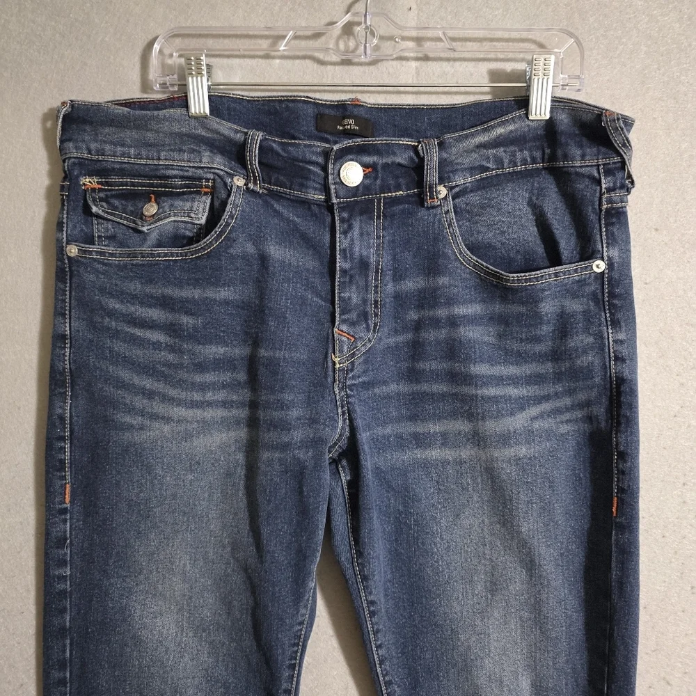 True Religion Mens Geno Relaxed Slim Denim Jeans Flap Pockets Size 34x29